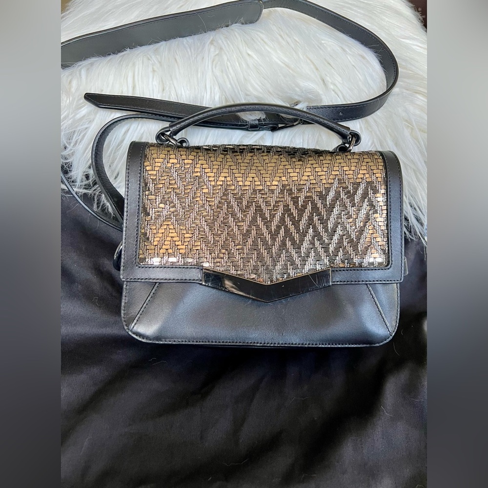 Times Arrow Chevron Metallic Helene Handbag